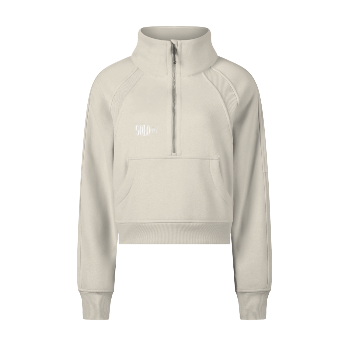 Fashionista Cropped Half-Zip Sweatshirt