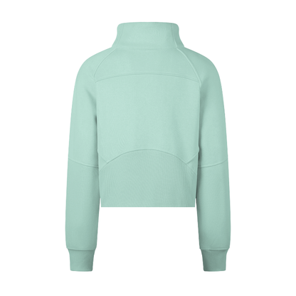 Fashionista Cropped Half-Zip Sweatshirt