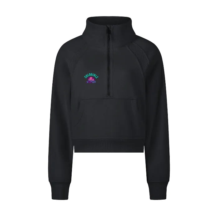 To The SunSet Cropped Half - Zip Sweatshirt