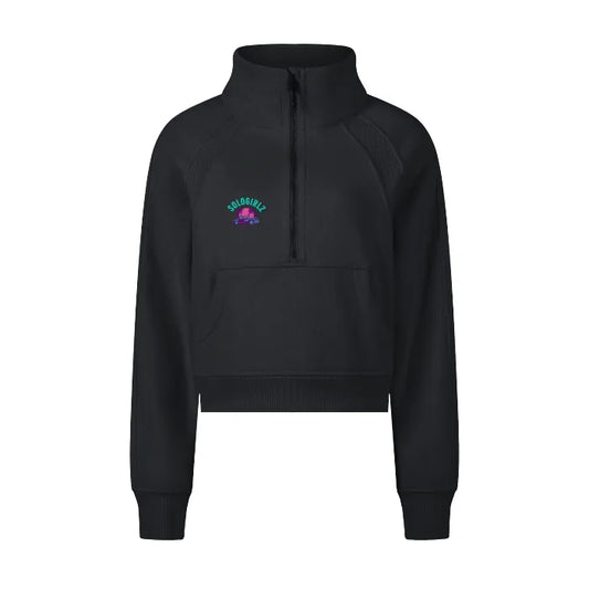 To The SunSet Cropped Half - Zip Sweatshirt