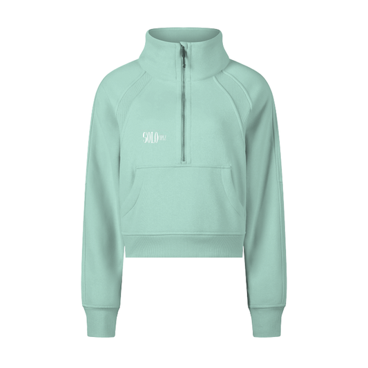 Fashionista Cropped Half-Zip Sweatshirt
