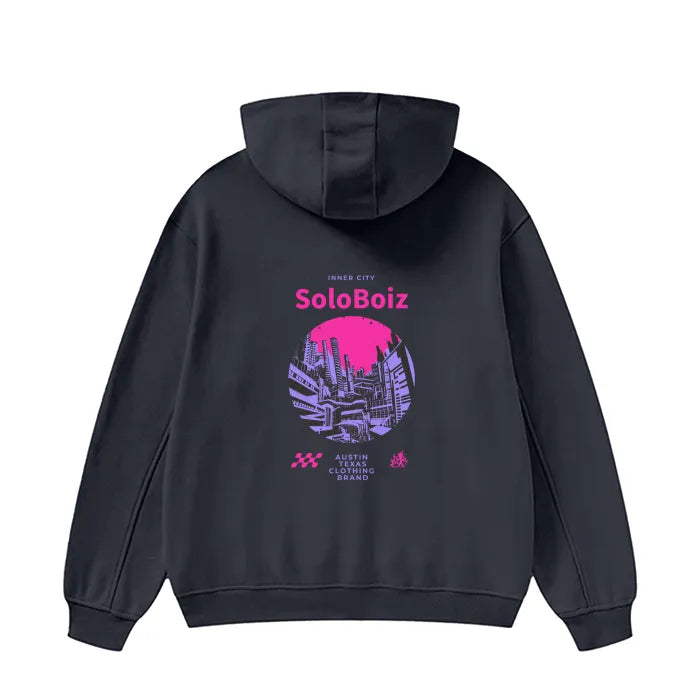 Purp City High Neck Fleece Hoodie