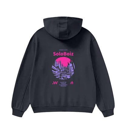 Purp City High Neck Fleece Hoodie