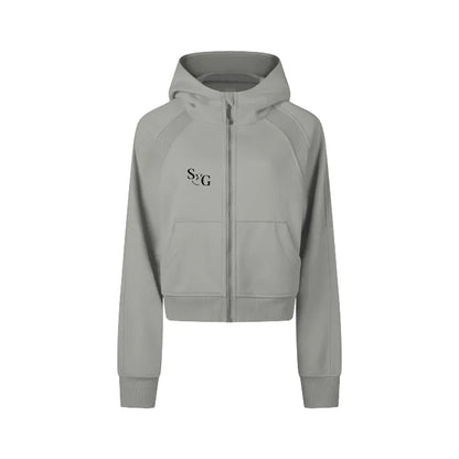 S&G Cropped Zip Through Hoodie