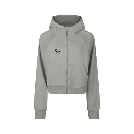 S&G Cropped Zip Through Hoodie