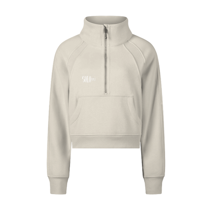Fashionista Cropped Half-Zip Sweatshirt