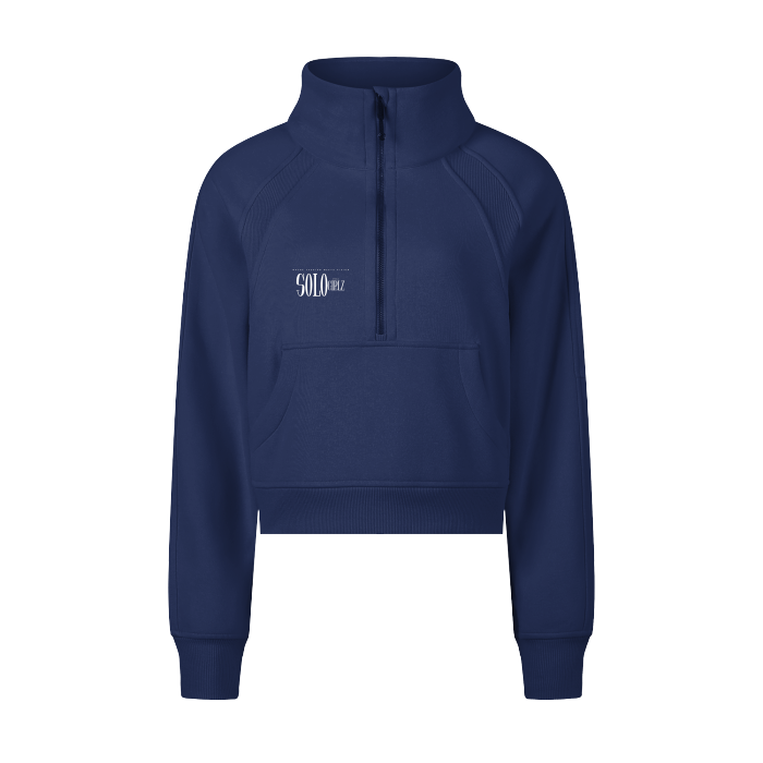Fashionista Cropped Half-Zip Sweatshirt