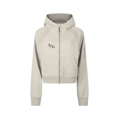 S&G Cropped Zip Through Hoodie