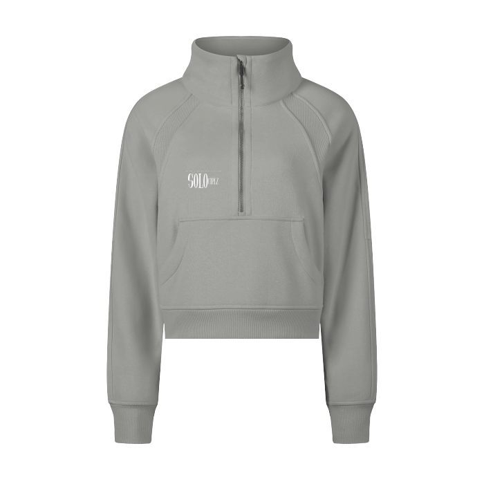 Fashionista Cropped Half-Zip Sweatshirt
