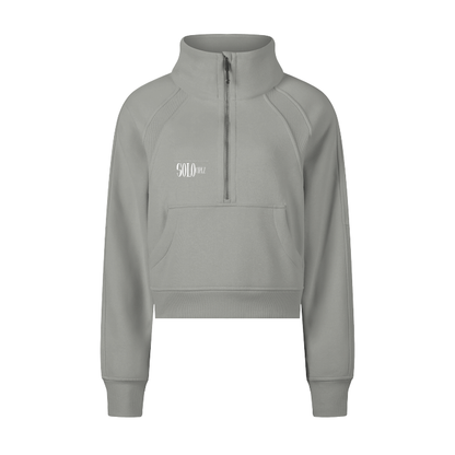Fashionista Cropped Half-Zip Sweatshirt