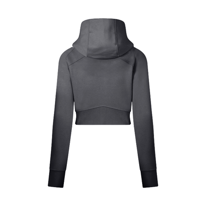 SoloGirlz Cropped Zip-Through Hoodie