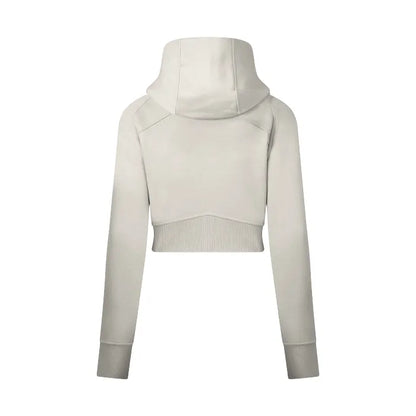 Cursive Cripped Zip Through Hoodie