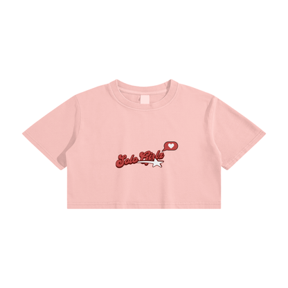 I Like You - Washed Crop Top