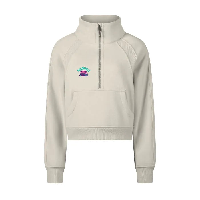 To The SunSet Cropped Half - Zip Sweatshirt